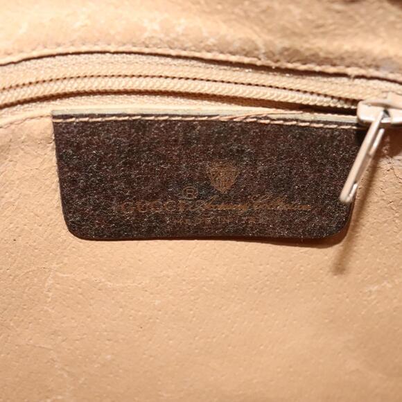 GUCCI GG Supreme Web Sherry Line Bag Pvc Beige Gold 89 02 032 - Picture 15 of 16